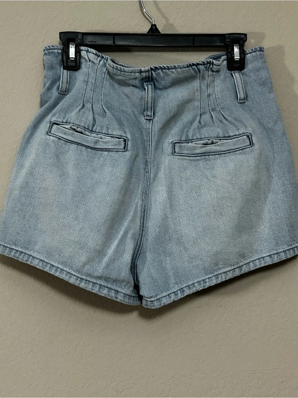 American Eagle Outfitters Mom Shorts Womens 6 Blue Denim Paperbag High Waisted